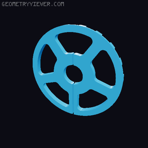 Ratchet strap reel (clicky assembly) 3D model thumbnail