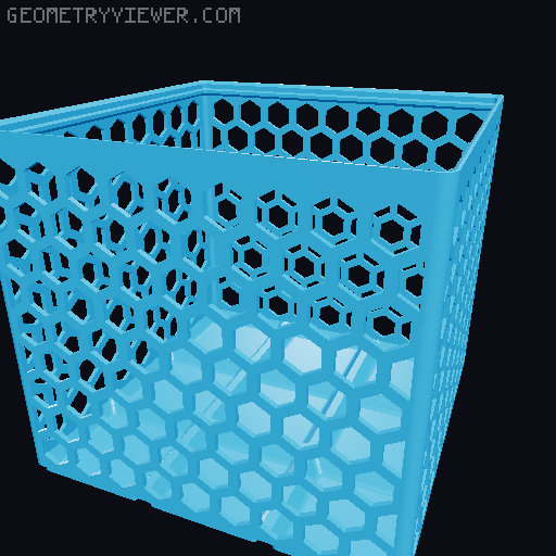 Gridfinity Hex Bins Light all sizes 3D model thumbnail