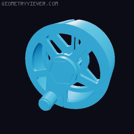 Ratchet strap reel (clicky assembly) 3D model thumbnail