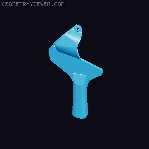 v2.0 Quest 3 table tennis adapter cyber shape 3D model thumbnail