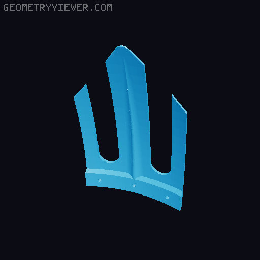 Foldable Shovel Remix: Pitchfork Blade 3D model thumbnail
