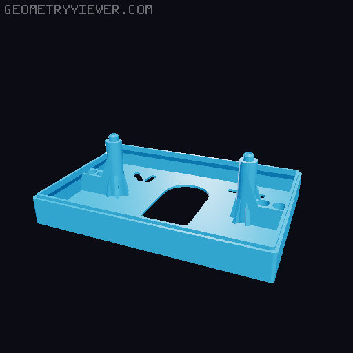 3-module electrical box Scatola 3 moduli portafrutti 3D model thumbnail