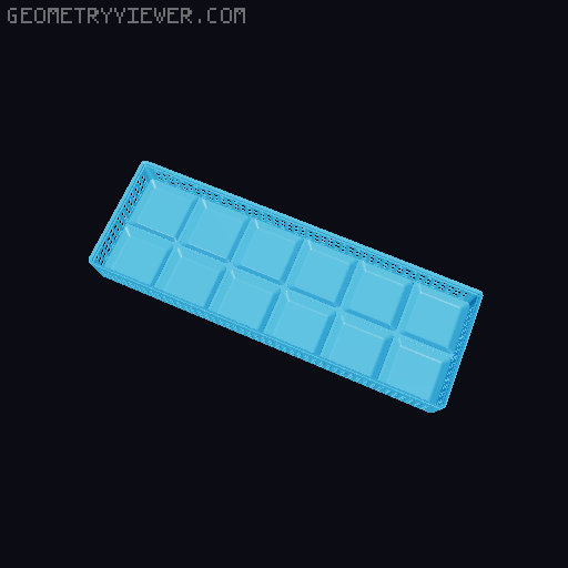 Gridfinity Hex Bins Light (rotated grid) all sizes 3D model thumbnail