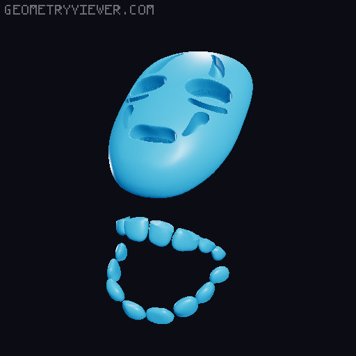 Mini No Face - single and multimaterial 3D model thumbnail