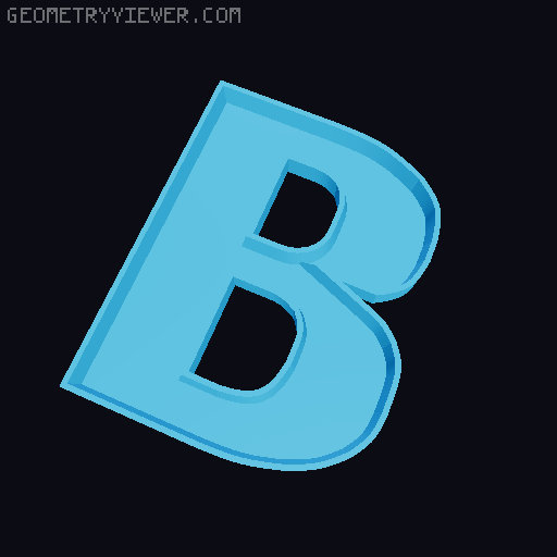 Glowing LED all alphabet letters and all numbers 6 cm high 3D model thumbnail