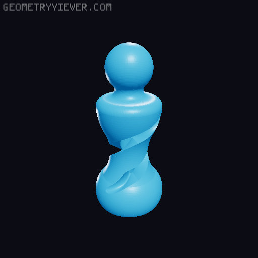 Organic Chess Set 3D model thumbnail