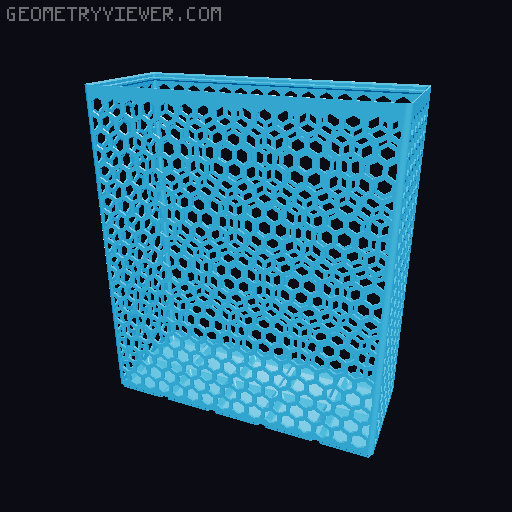 Gridfinity Hex Bins Light all sizes 3D model thumbnail