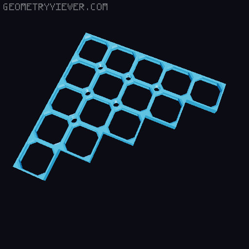 openGrid Triangular Tiles (2x2 - 12x12) 3D model thumbnail