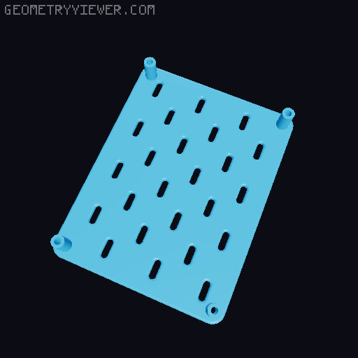 Skadis Pegboard, all sizes 80 to 360mm 3D model thumbnail
