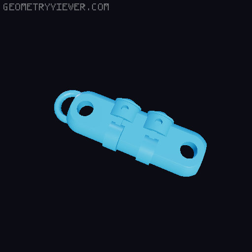 Motorcycle Key Ring 3D model thumbnail