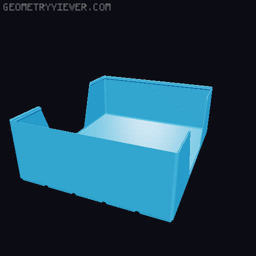 Gridfinity wall cutout collection 3D model thumbnail