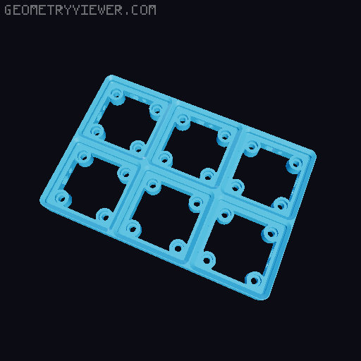 Gridfinity Screwable Magnetic Base Plates 3D model thumbnail