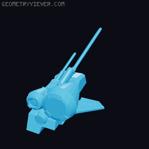 Sci-fi Battleship/Carrier  3D model thumbnail