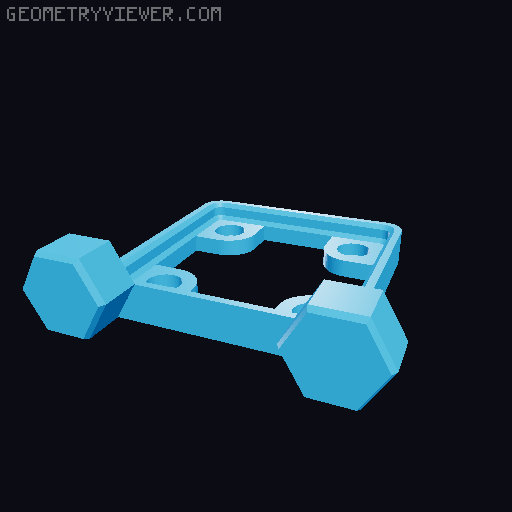 Honeycomb Wall Gridfinity Magnet Base 3D model thumbnail