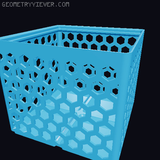 Gridfinity Hex Bins Light all sizes 3D model thumbnail