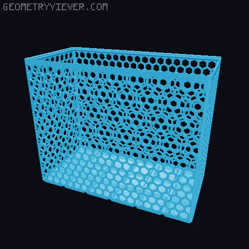 Gridfinity Hex Bins Light all sizes 3D model thumbnail
