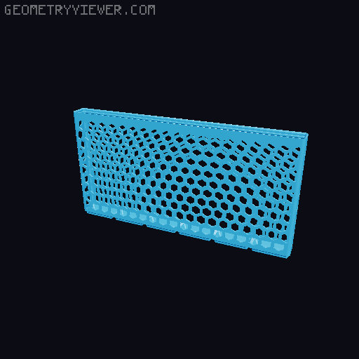 Gridfinity Hex Bins Light all sizes 3D model thumbnail
