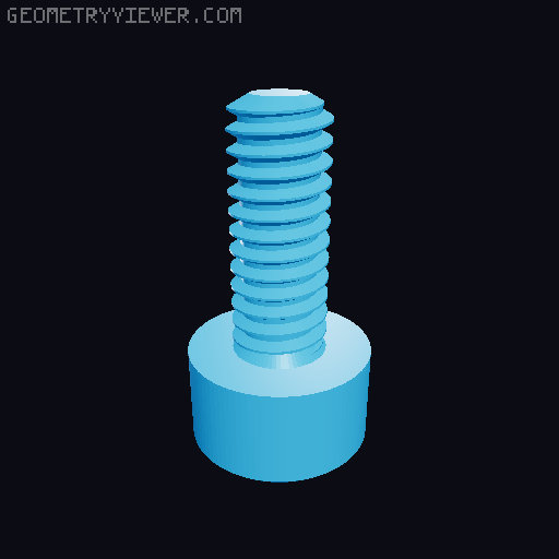 Hundreds of Metric Allen Screws with Cylindrical Head M2 up to M64 3D model thumbnail