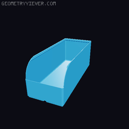 Gridfinity rouded bins collection all sizes 3D model thumbnail