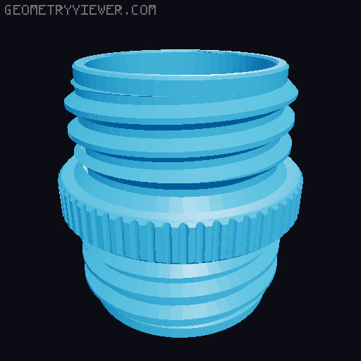 mini bottle cap container (pill box) for two bottle caps 3D model thumbnail