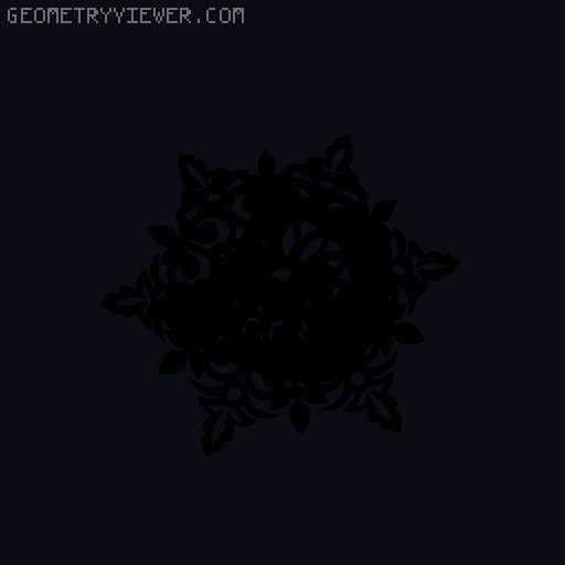 Initial A-Z snowflake décor 3D model thumbnail