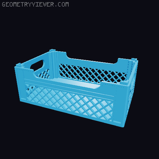 Stackable Crate 3D model thumbnail