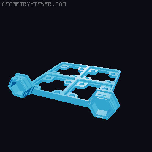 Honeycomb Wall Gridfinity Magnet Base 3D model thumbnail