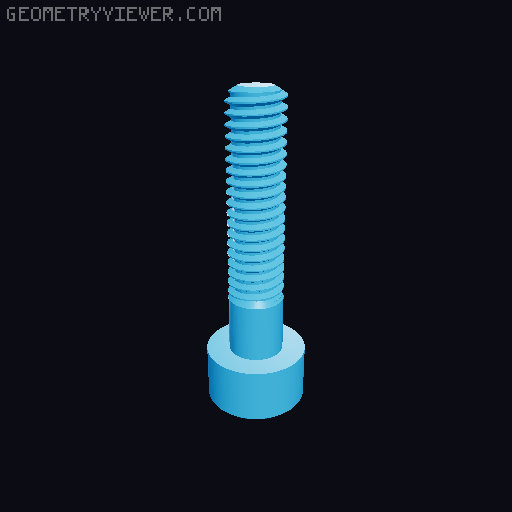 Hundreds of Metric Allen Screws with Cylindrical Head M2 up to M64 3D model thumbnail