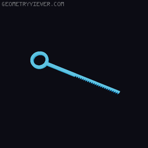 Modified key and handle 3D model thumbnail