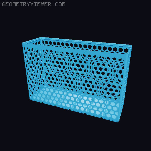Gridfinity Hex Bins Light all sizes 3D model thumbnail