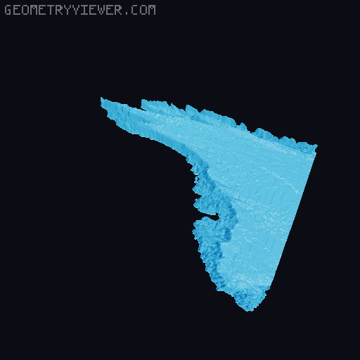 Topographic World Map 3D model thumbnail