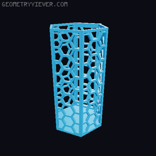 HSW hexagonal baskets v2 with full bottom 3D model thumbnail