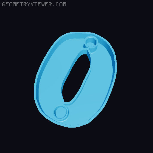 Floating House Numbers – Modular Character Set - Sergoe UI Black 3D model thumbnail