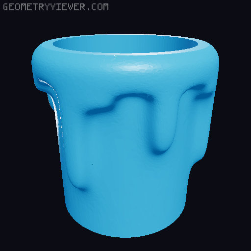 Melting candle tea light holder for rechargeable tea lights 3D model thumbnail