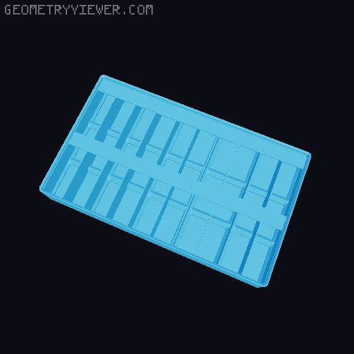 Gridfinity Ultra Light Bins - Divider Label Edition 3D model thumbnail