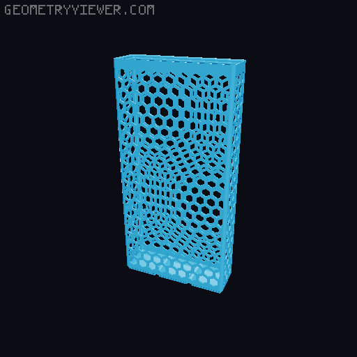 Gridfinity Hex Bins Light all sizes 3D model thumbnail