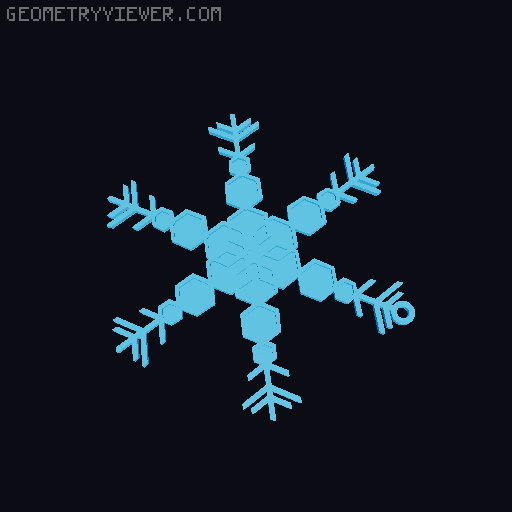 Ready to Print Snowflakes 3D model thumbnail