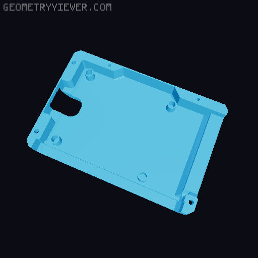 Raspberry Pi B+, 2 B, 3 B, 3 B+ Case (REMIXED) 3D model thumbnail