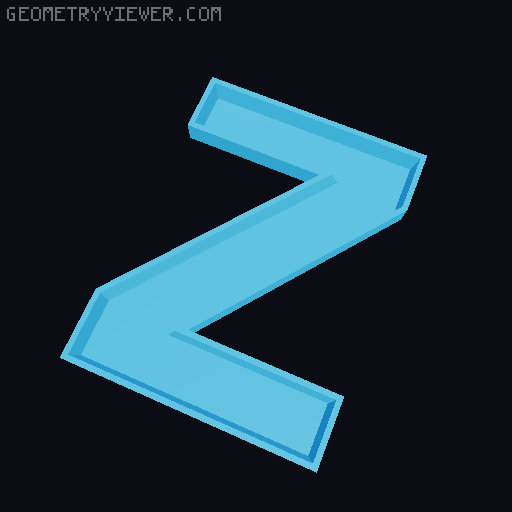 Glowing LED all alphabet letters and all numbers 6 cm high 3D model thumbnail