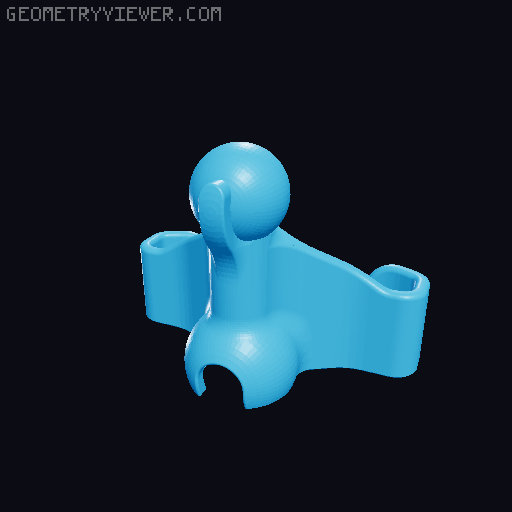 Smoother Cable Chain / Spine for SOVOL SV06 with scaled ball joint 3D model thumbnail
