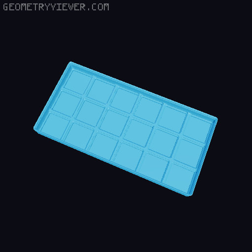 Gridfinity cups height 3 (25mm) collection 3D model thumbnail