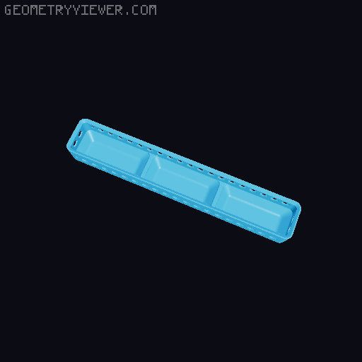 Gridfinity Hex Bins Light all sizes 3D model thumbnail