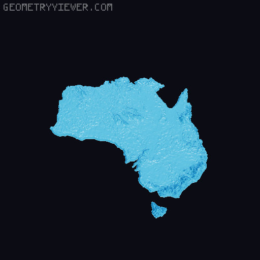 Topographic World Map 3D model thumbnail