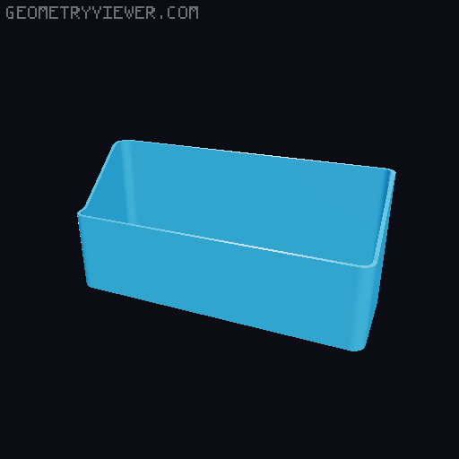 Bin for Ikea skadis - 564 models - hooks need support 3D model thumbnail