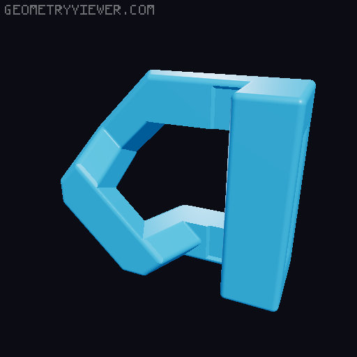 Ultra-Faceted Cuban Chain v15 3D model thumbnail
