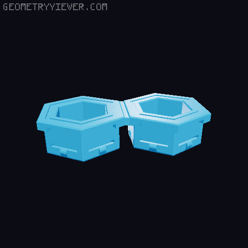 Easy to Remove Inserts for Honeycomb Storage Wall 3D model thumbnail