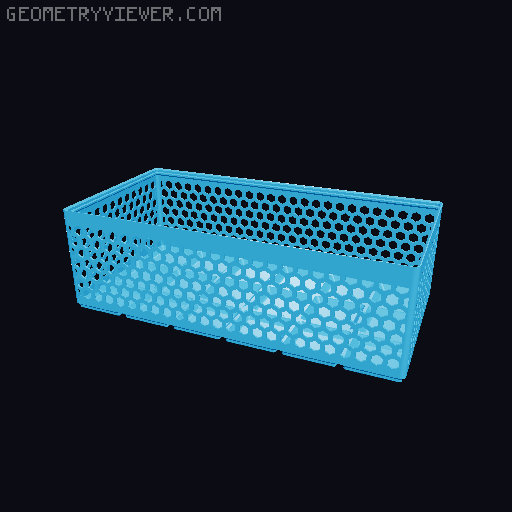Gridfinity Hex Bins Light all sizes 3D model thumbnail