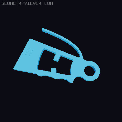 Mini Vault with Lever Tumbler Lock 3D model thumbnail