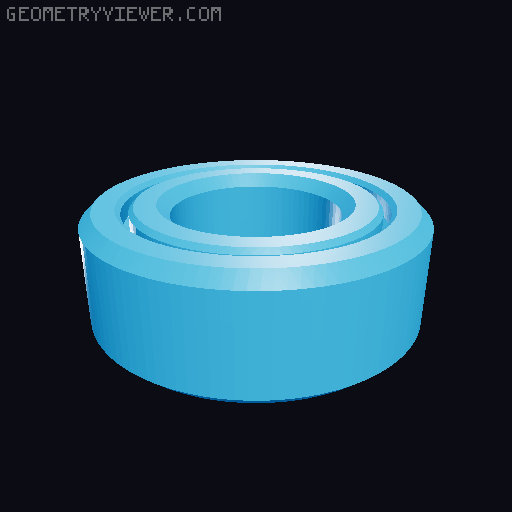 Print in place small bearings 3D model thumbnail