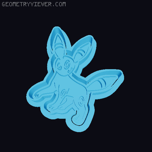 Pokemon Cookie cutter Set - PART 002 3D model thumbnail